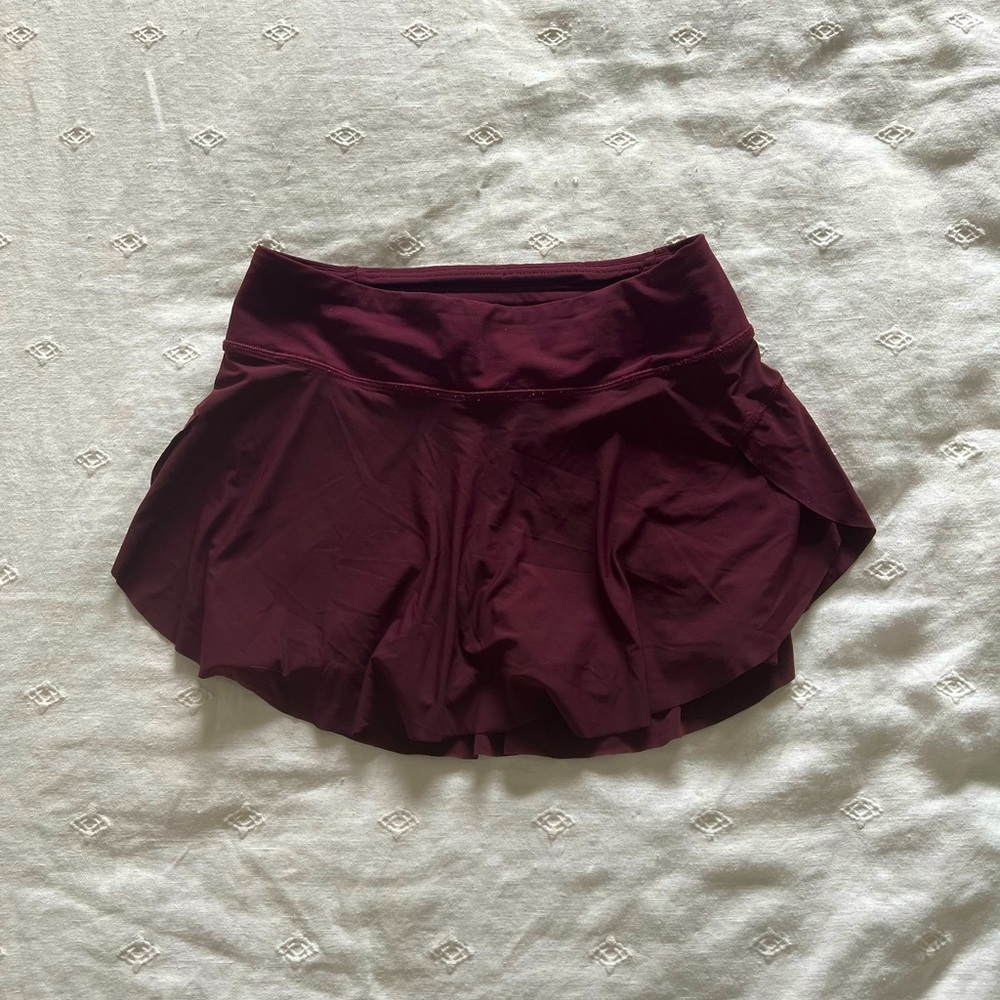 Burgundy Lululemon Tennis Skirt